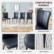 preview thumbnail 14 of 23, Modern minimalist 4-piece set of faux leather dining chairs and office chairs