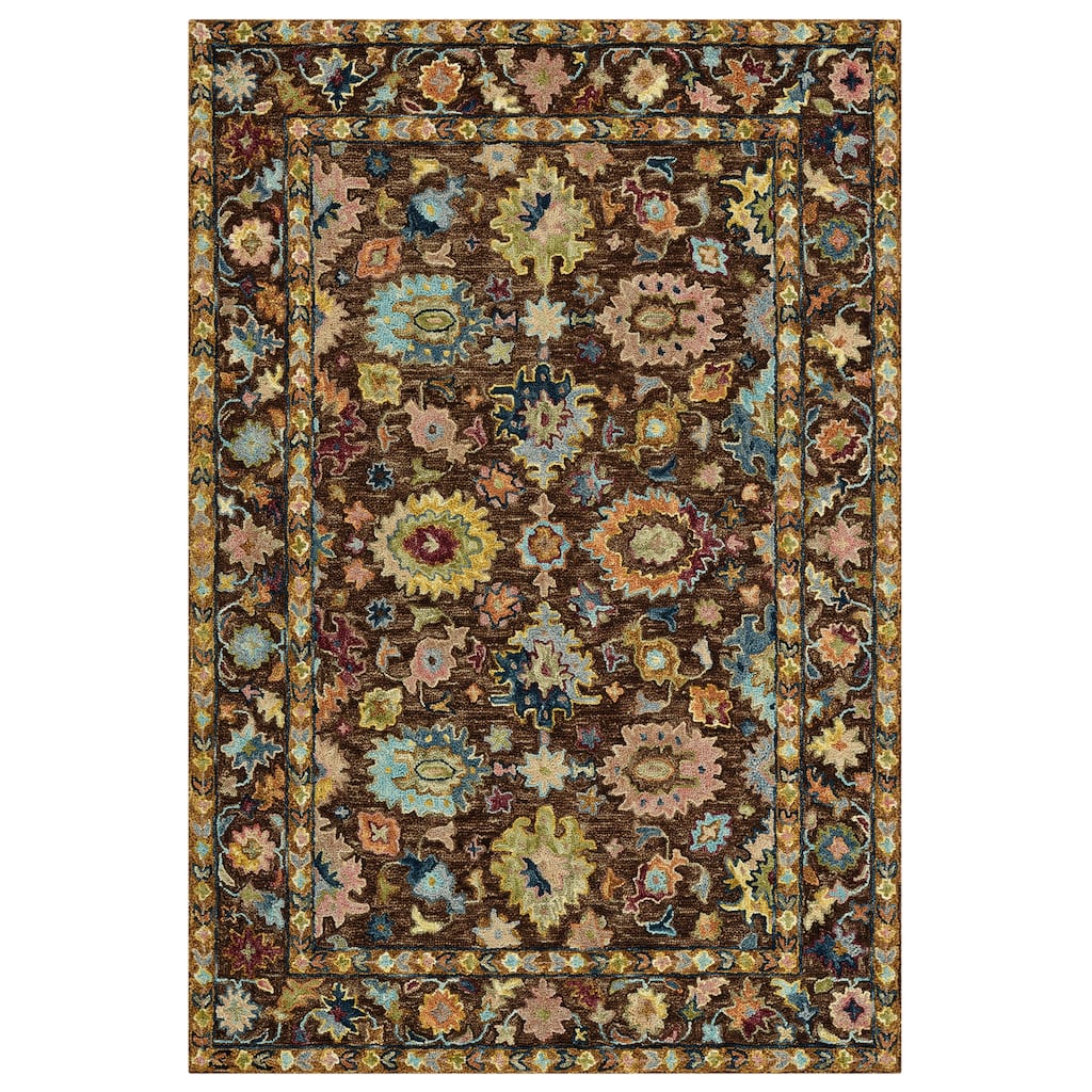 Empress Brown Traditional Hand-Hooked Area Rug 2' x 3'