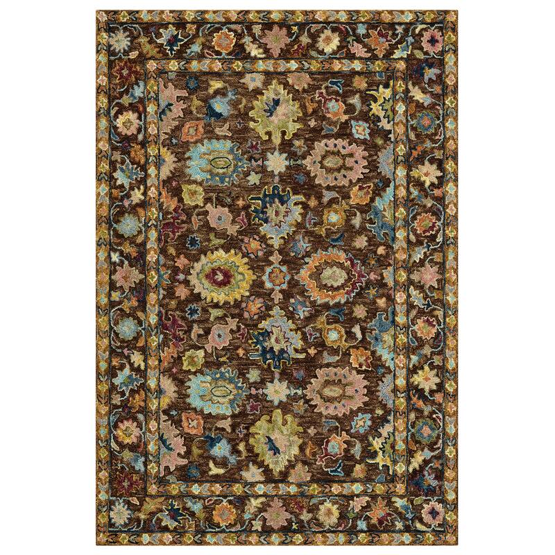 Empress Brown Traditional Hand-Hooked Area Rug 2' x 3' - 5x8