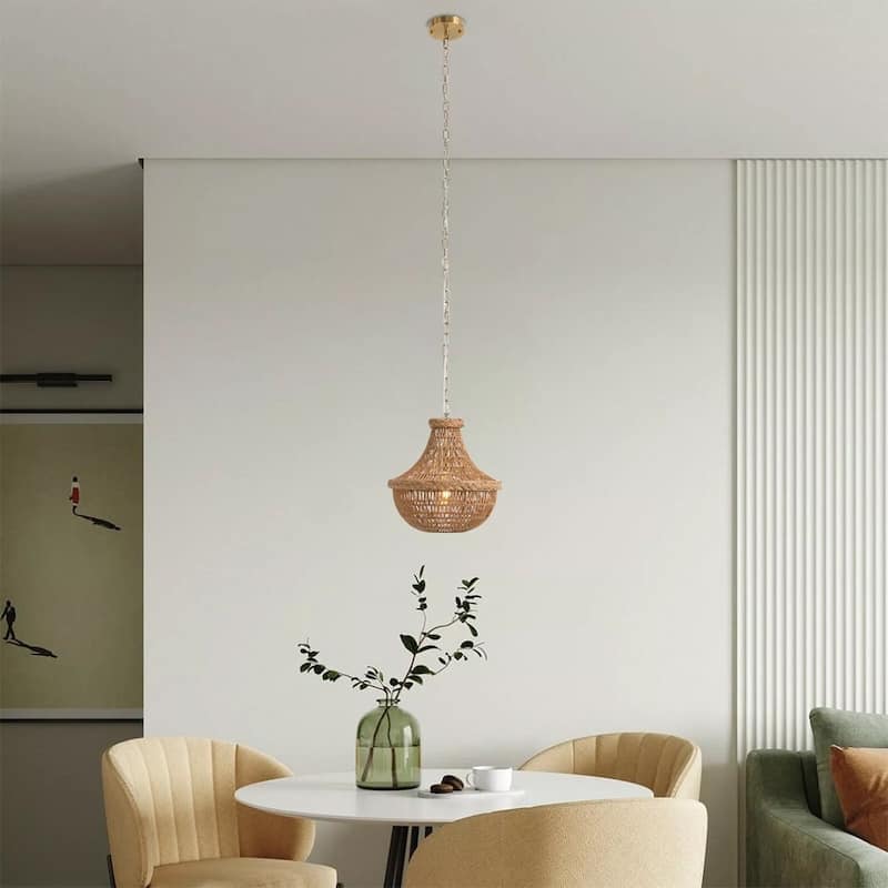 Woven Chandelier Country Chandelier Diameter Without Light Source - 12" x 60"