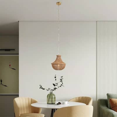Woven Chandelier Country Chandelier Diameter Without Light Source - 12" x 60"