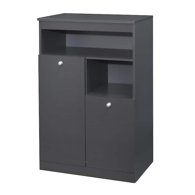 2-Door Shoe Rack Storage Cabinet, Grey
