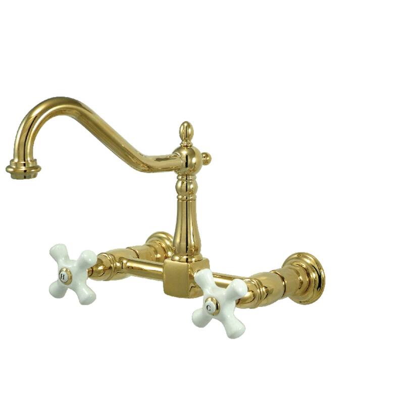 Heritage Two-Handle Wall Mount Bridge Kitchen Faucet