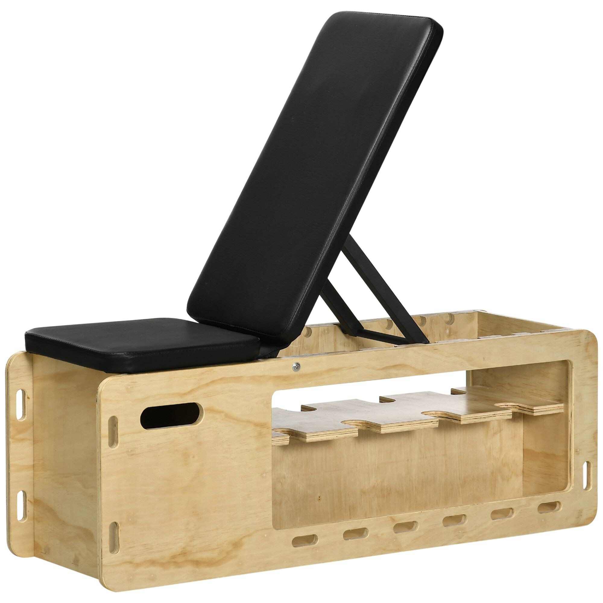 Soozier Adjustable Weight Bench with Rack