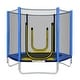 preview thumbnail 9 of 7, 7FT Trampoline for Kids with Safety Enclosure Net, Slide and Ladder, Round Outdoor Recreational Trampoline