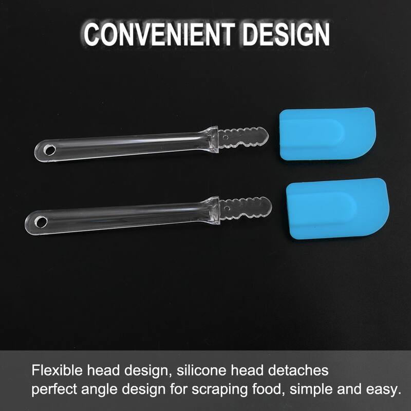2pcs Flexible Silicone Spatula Heat Resistant Non Stick for Cooking - 9.6" x 1.9"(L*W)