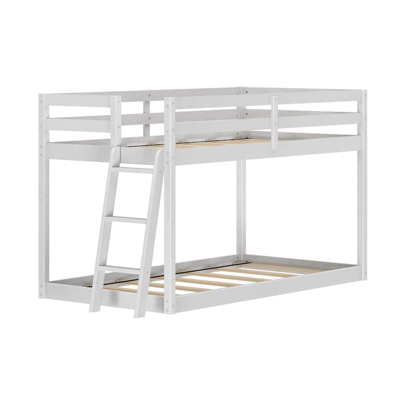 Now Furniture Low Bunk Bed for Kids, Twin over Twin