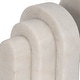 preview thumbnail 10 of 12, Modern Layered Arched Bookends - Home Desk Decor - Set of 2, 6", White - 6.0"