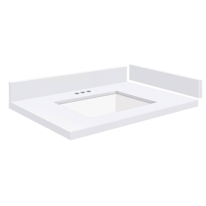 Transolid VT27.75x22-1KU-4 Silestone 28" Quartz Vanity Top with