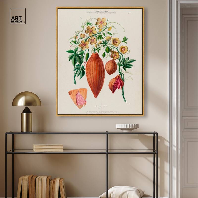 Momordica Exotic Floral Flore Canvas by Art Remedy