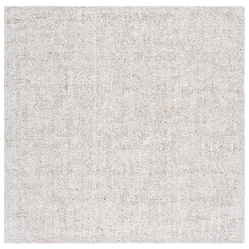 SAFAVIEH Handmade Abstract Coraly Modern Viscose Rug - 10' Square - Ivory/Beige
