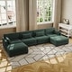 preview thumbnail 45 of 147, Corduroy Upholstered Modular Sectional Sofa for Living Room
