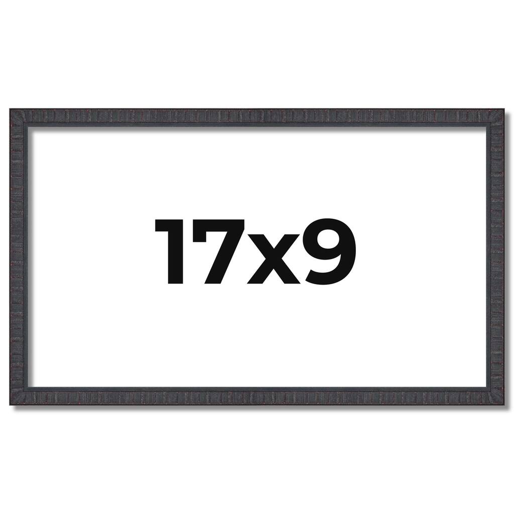 17x9 Frame Brown Picture Frame - Complete Modern Photo Frame Includes