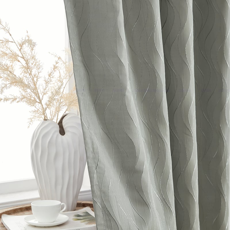 HLC.me Camden 100% Blackout Thermal Energy Efficient Window Curtain Grommet Panels Living Room Bedroom, Set of 2