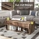 preview thumbnail 10 of 14, Furniture of America Rere Rustic 41-inch Wood 2-Shelf Lift-top Coffee Table