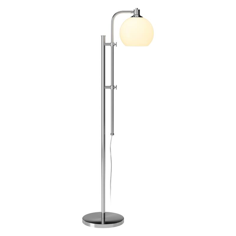 Antho Height Adjustable Floor Lamp with Glass Shade