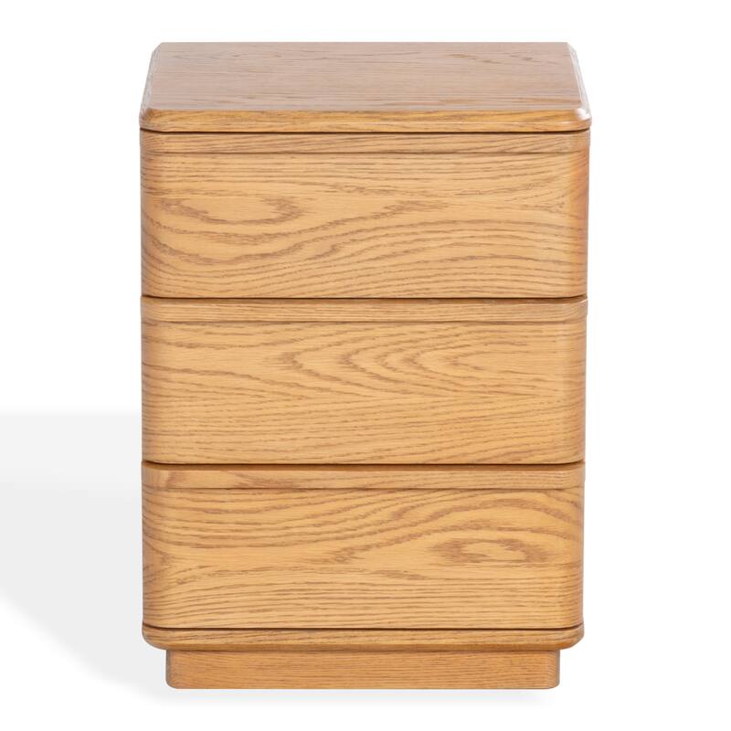 SAFAVIEH Couture Guillermo 3-Drawer Wood Nightstand