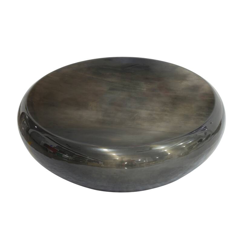 Pasargad Home Helios Drum Shape Coffee Table - W39" x D34.5" x H14.5"