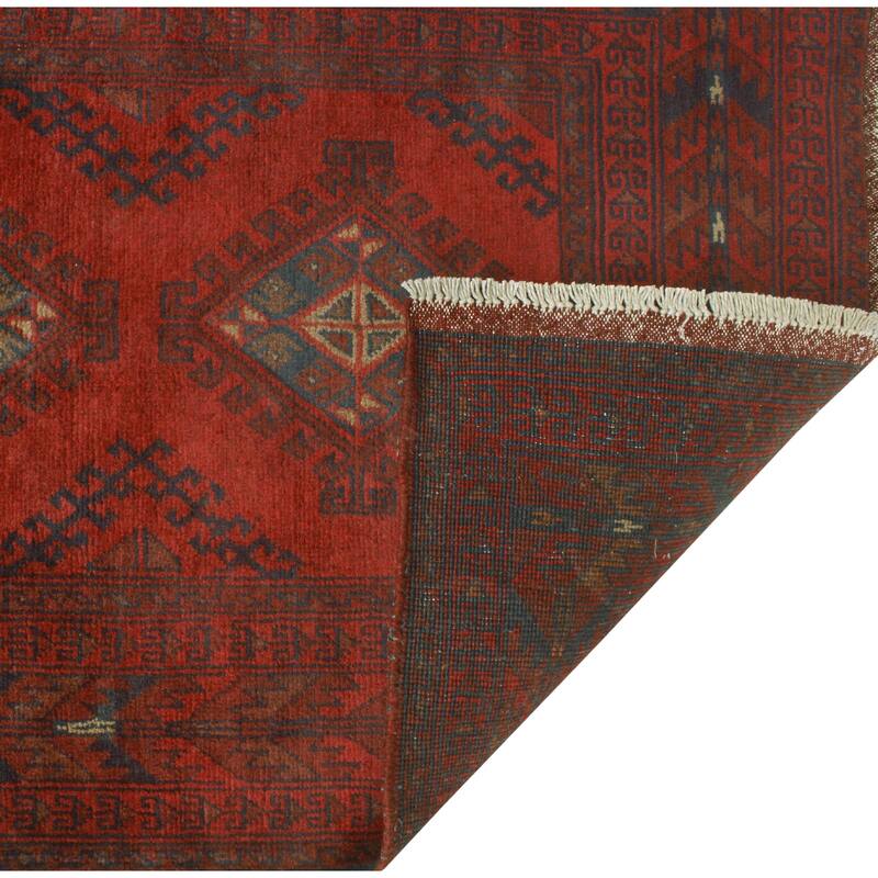 Khal Mohammadi Velma Red/Navy Runner - 2'9" x 9'7"