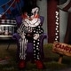 preview thumbnail 2 of 9, Haunted Hill Farm Hartley the Sitting Scare Clown by Tekky, Premium Talking Halloween Animatronic, Plug-In or Battery