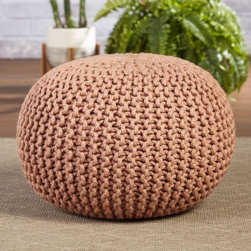 Asilah Indoor and Outdoor Round Pouf - 20"X20"X14"