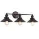 preview thumbnail 26 of 176, JONATHAN Y Florence Metal Shade Sconce 3-Light - Oil Rubbed Bronze
