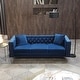 preview thumbnail 3 of 9, 2 Piece Velvet Sofa Set Tufted Back Sofa and Loveseat with Jeweled Buttons
