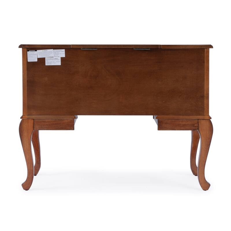 Charlotte 40 in. W Rectangular Wood Vanity/Valet Desk with Storage Drawers and Mirror