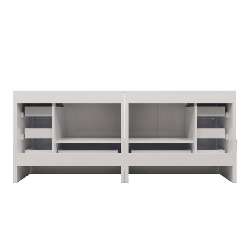 Dove 84'' Freestanding Vanity with Double Reinforced Acrylic Sink