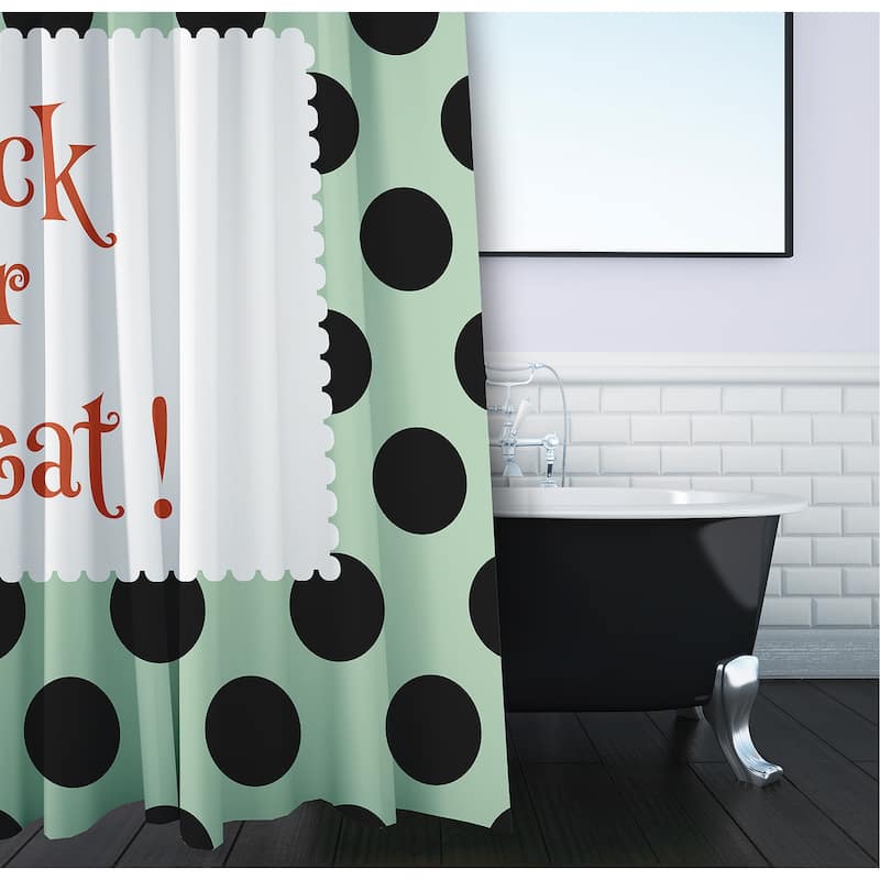Halloween Trick or Treat Dots Shower Curtain