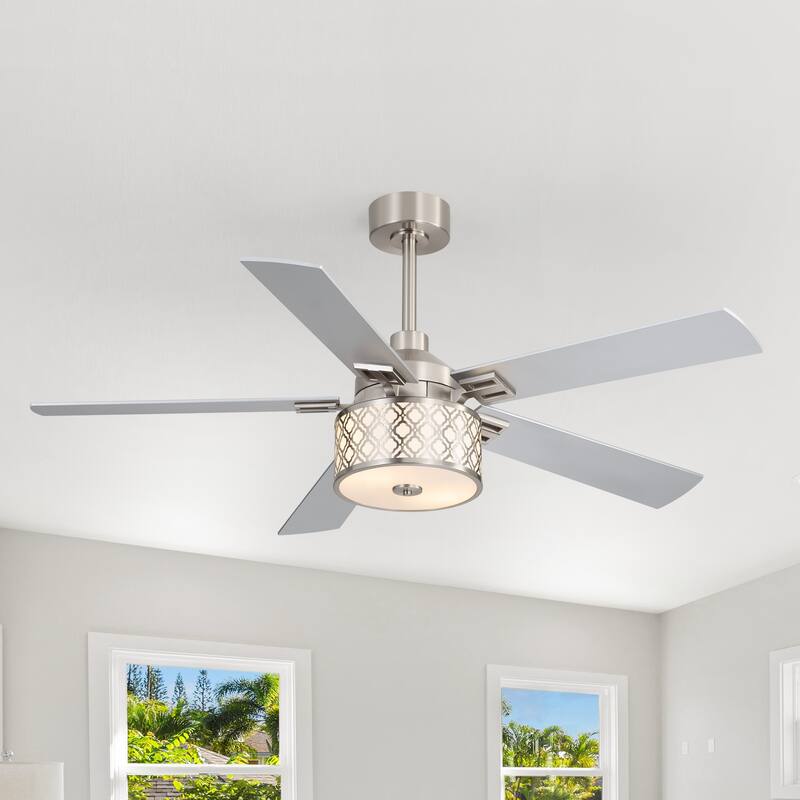 52-inch Reversible 5-Blade Fandelier Ceiling Fan with Light and Remote