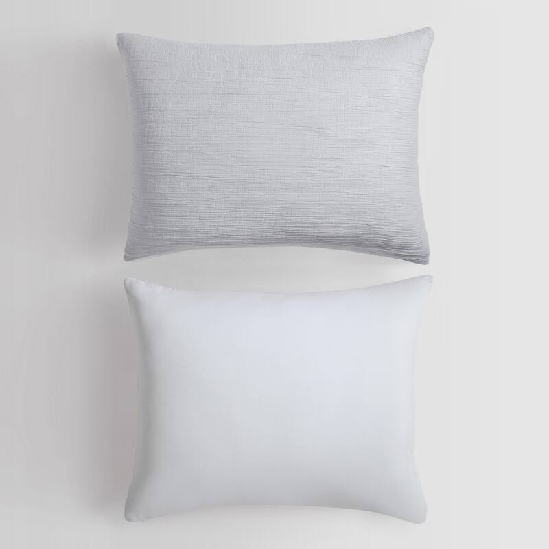 Calvin Klein Washed Texture Solid Cotton Duvet Cover Set