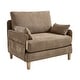 preview thumbnail 17 of 33, Chenille Upholstered 3-in-1 Convertible Sleeper Foldable Sofa Bed Recliner Chair with 3 Pillows