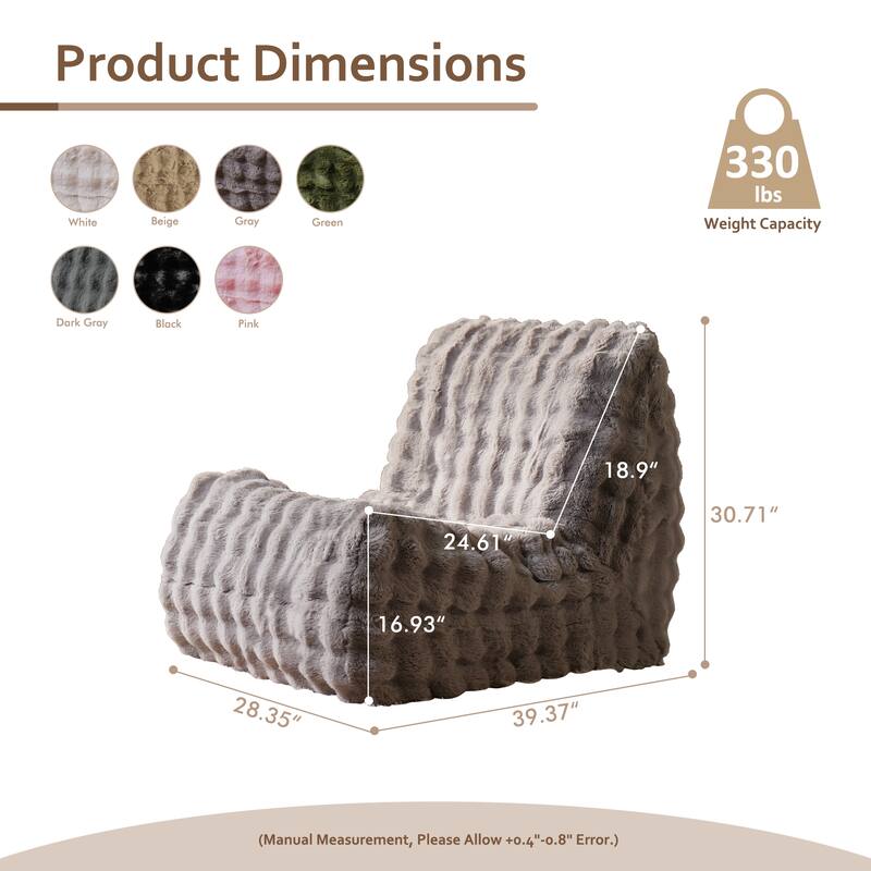 XIZZI Bean Bag Chair for Living Room Soft Plush Lounge Seating