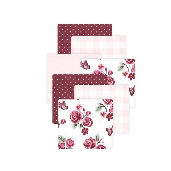 slide 1 of 1, Little Treasure Hudson Baby Girls Cotton Poly Flannel Receiving Blankets Multipack, Red Sweet Roses, 30x30 inches 30x30 inches - Red Sweet Roses