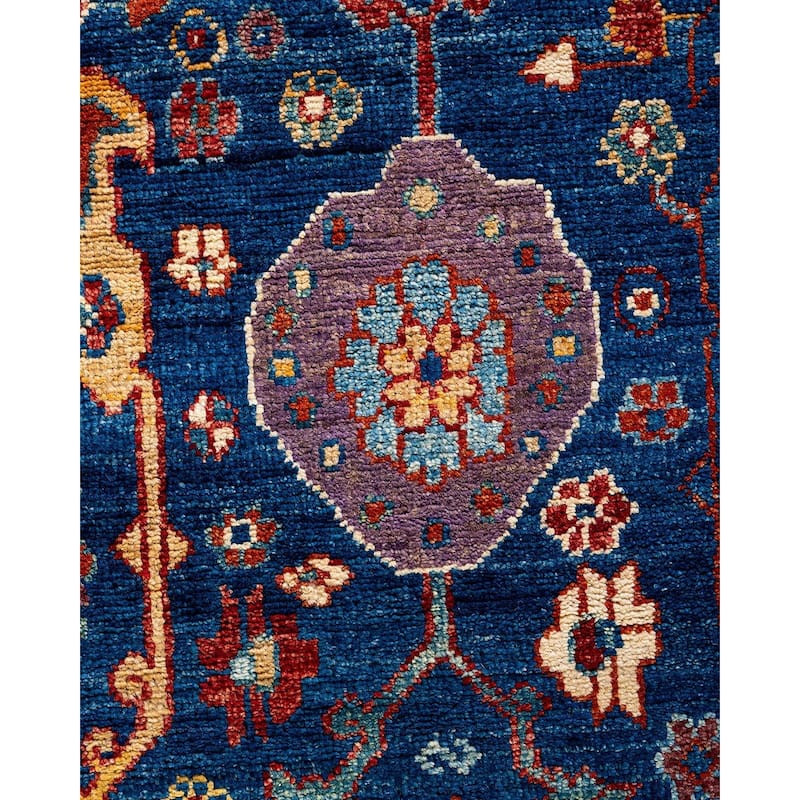 Serapi One-of-a-Kind Hand-Knotted Runner Rug - Navy, 2' 8" x 9' 9" - 2' 8" x 9' 9"
