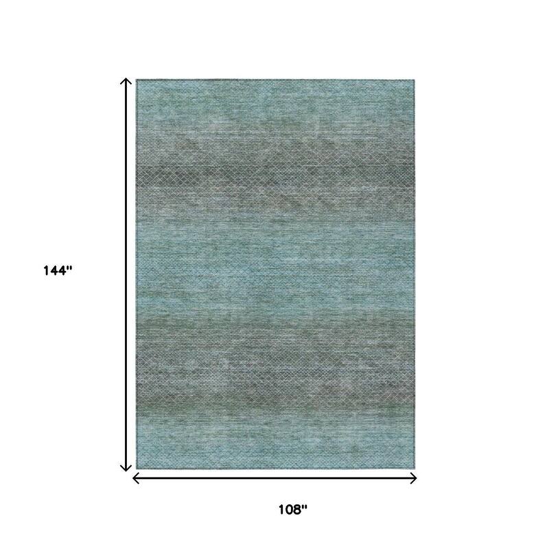 HomeRoots Geometric Transitional Rectangle Outdoor Rug