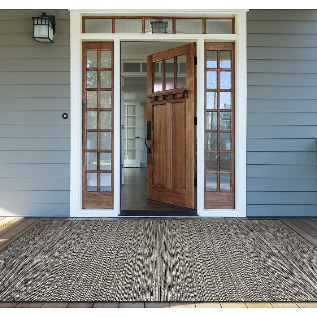 Samantha Diva Gray- Multicolor Indoor/ Outdoor Area Rug