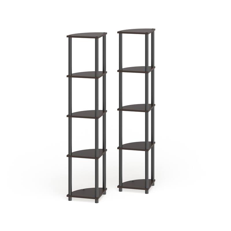 Porch & Den St. Marks 5-tier Corner Shelving Unit (Set of 2)
