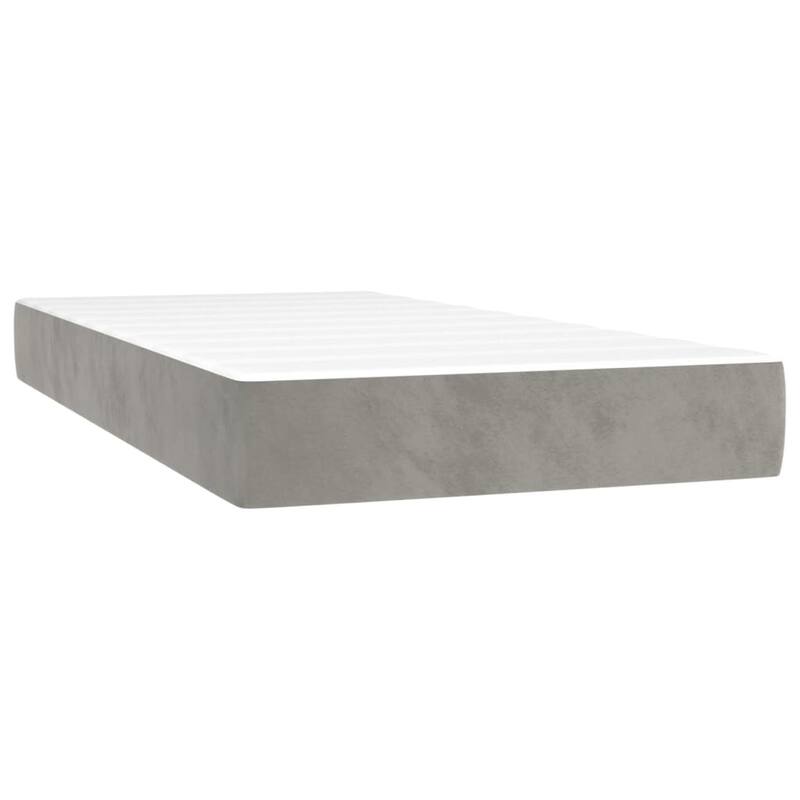 vidaXL Bed Frame Box Spring Platform Bed with Mattress for Bedroom Velvet