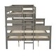 preview thumbnail 12 of 31, Detachable Design Wood Twin XL over Queen Bunk Bed with Ladder,Multifunctional Bunk Bed