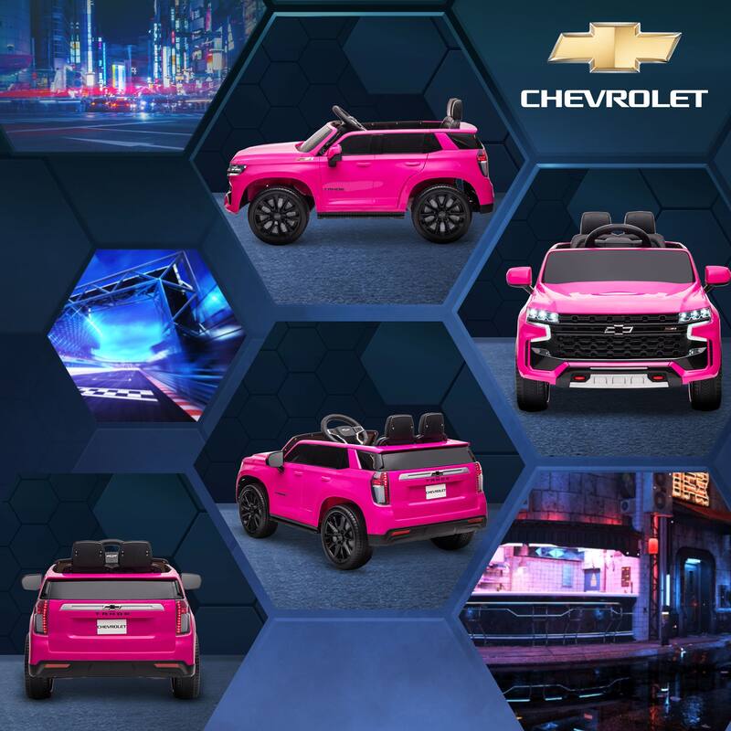 12V Battery-Powered Kids Ride On Car with Remote Control, Music, Horn, LED Lights & Suspension - For Kids Ages 3-6