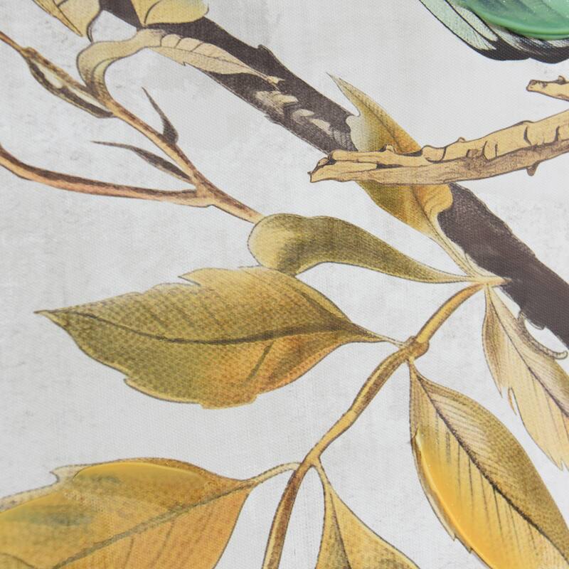 StyleCraft Birdsong I Hand-Embellished Framed Canvas Wall Art - 32" x 32"