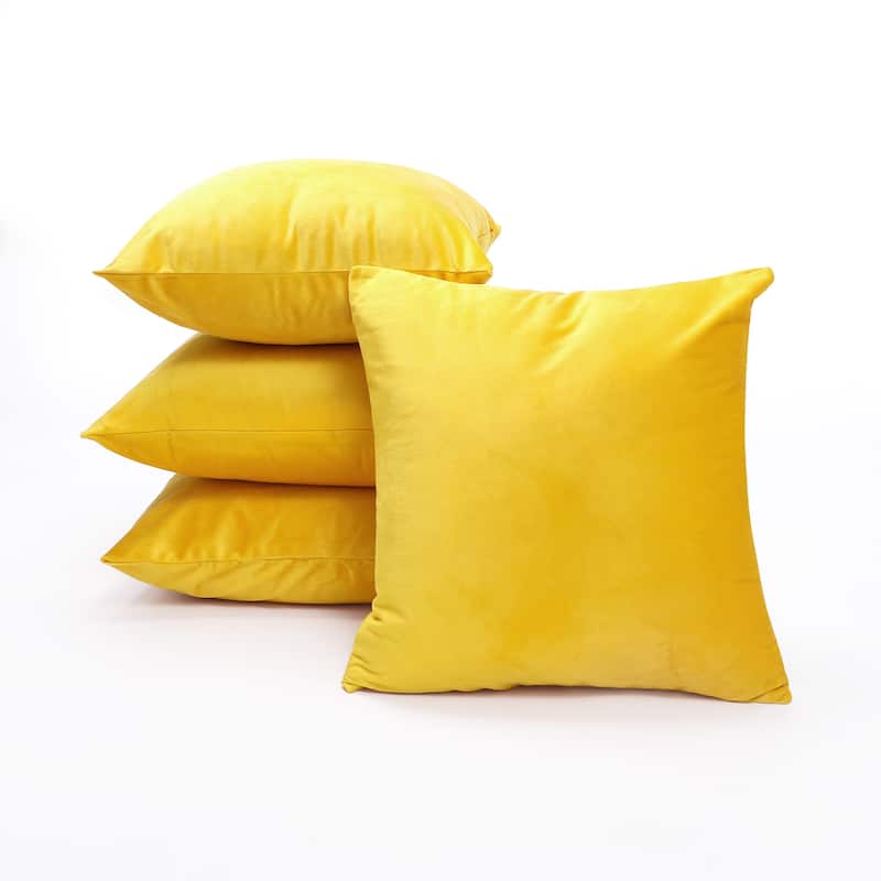 Deconovo Velvet Throw Pillow Covers 4 PCS (Cover Only)