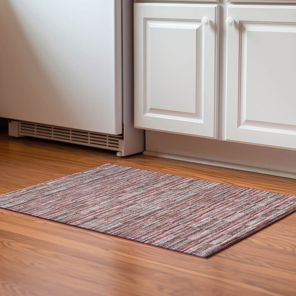 Premium Washable Super Soft Geo Stripe Mayfield Rug