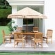 preview thumbnail 16 of 20, Cambridge Casual Chignik 7-piece Teak Patio Extendable Dining Set