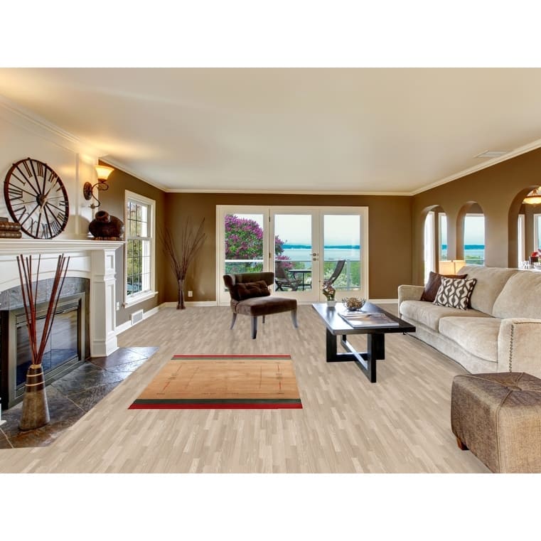 Striped Gabbeh Indian Foyer Rug Handmade Wool Carpet - 3'11"x 5'7"