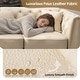 preview thumbnail 9 of 36, GDFStudio - Multi-Size Faux Leather 6-Seat Chesterfield Modular Sofa Set with Metal Trim & 6 Pillows