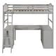 preview thumbnail 11 of 13, Merax Twin Loft Bed with Drawers, Cabinet, Shelves and Desk
