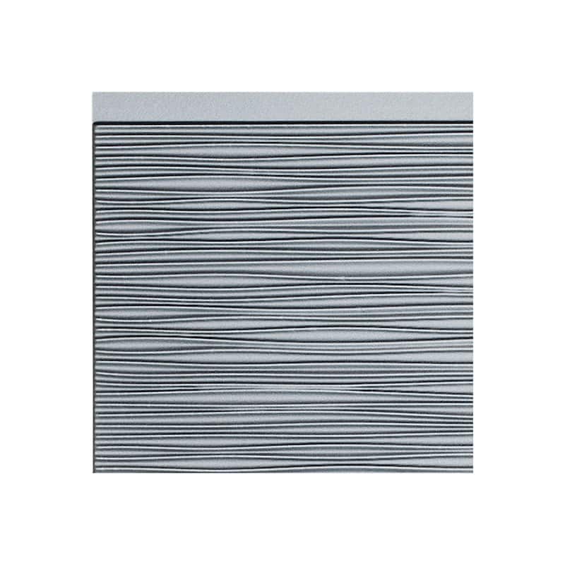 FASÄDE Ripple Decorative Vinyl Backsplash Panel - 6x6 Inch Sample - Argent Silver